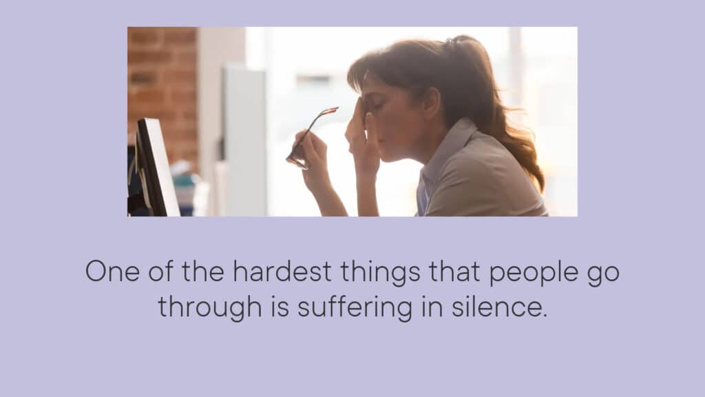 mental health awareness suffering in silence