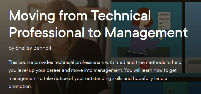 moving from technical professional to management course on Pluralsight