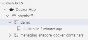 how to setup a private docker registry and view it using the VSCode extension for Docker.